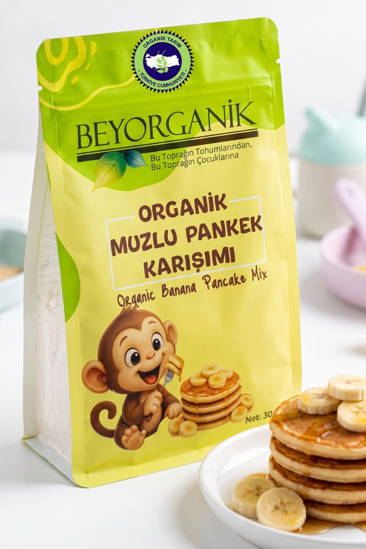 Organik Muzlu Pankek Karışımı 300 gr  (PESTİSİT VE AFLATOKSİN ANALİZLİ)