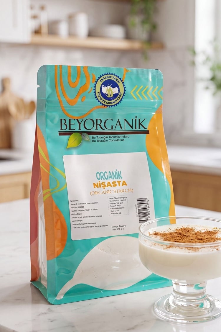 Organik Nişasta 250gr     (PESTİSİT VE AFLATOKSİN ANALİZLİ)