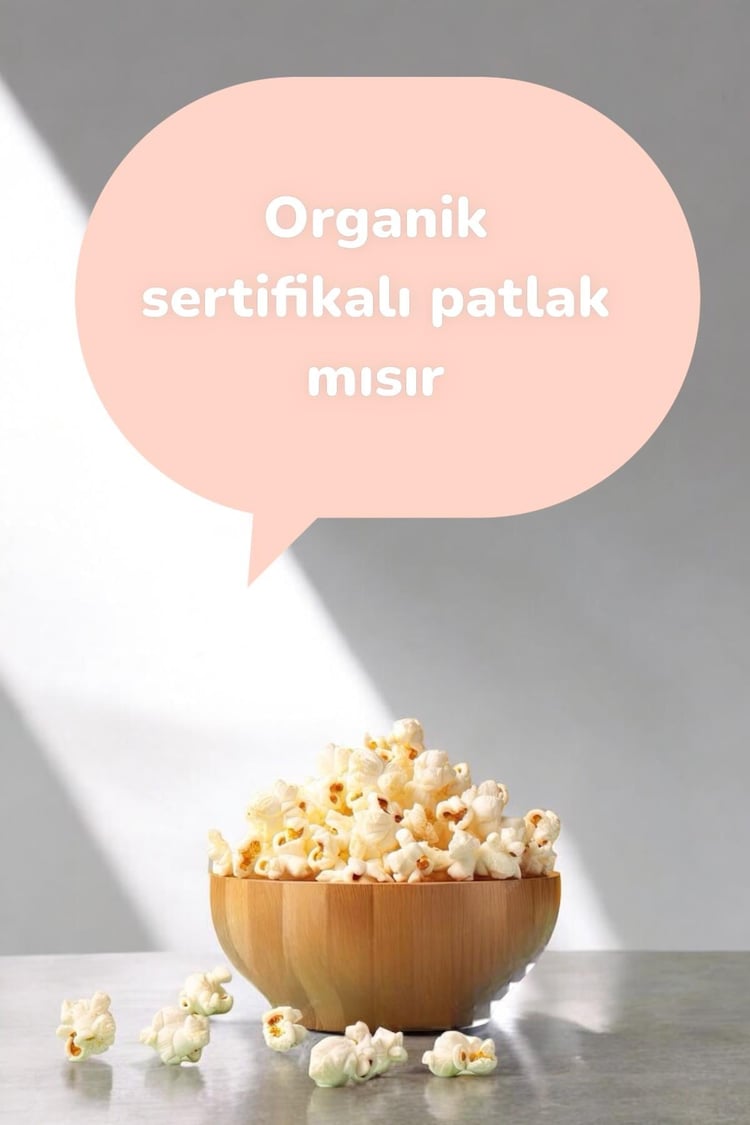 Organik Patlak Mısır 1kg