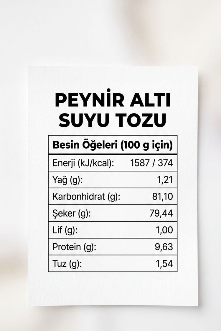 Organik Peynir Altı Suyu Tozu 200gr (PESTİSİT ANALİZLİ)