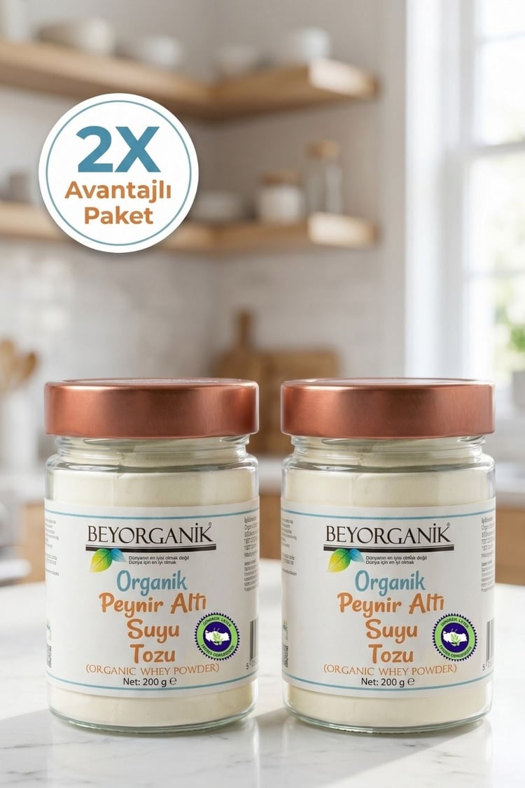 Organik Peynir Altı Suyu Tozu 200gr (PESTİSİT ANALİZLİ) 2'li