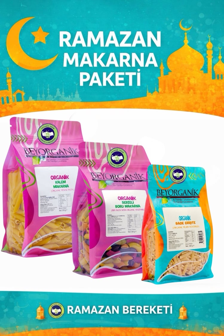 Organik Ramazan makarna paketi 4'lü 