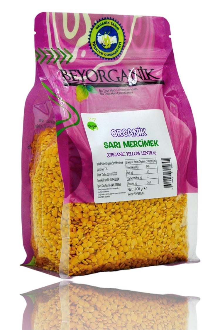 Organik Sarı Mercimek 1000gr