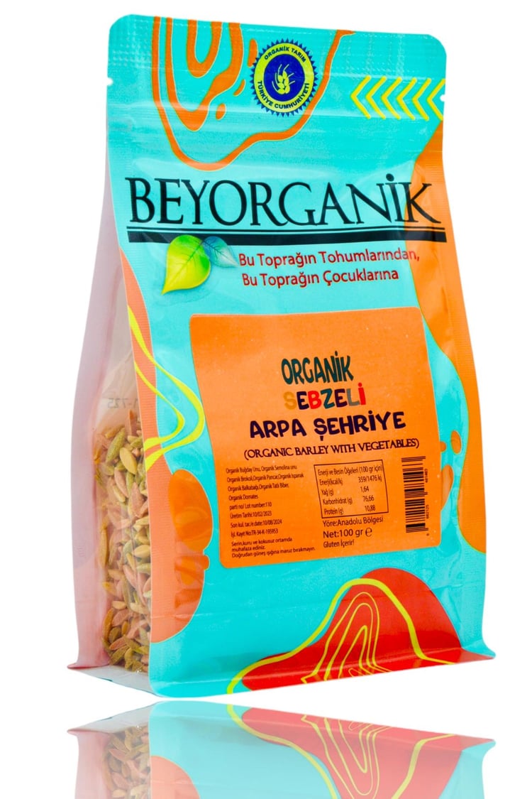 Organik Sebzeli Arpa Şehriye 100gr