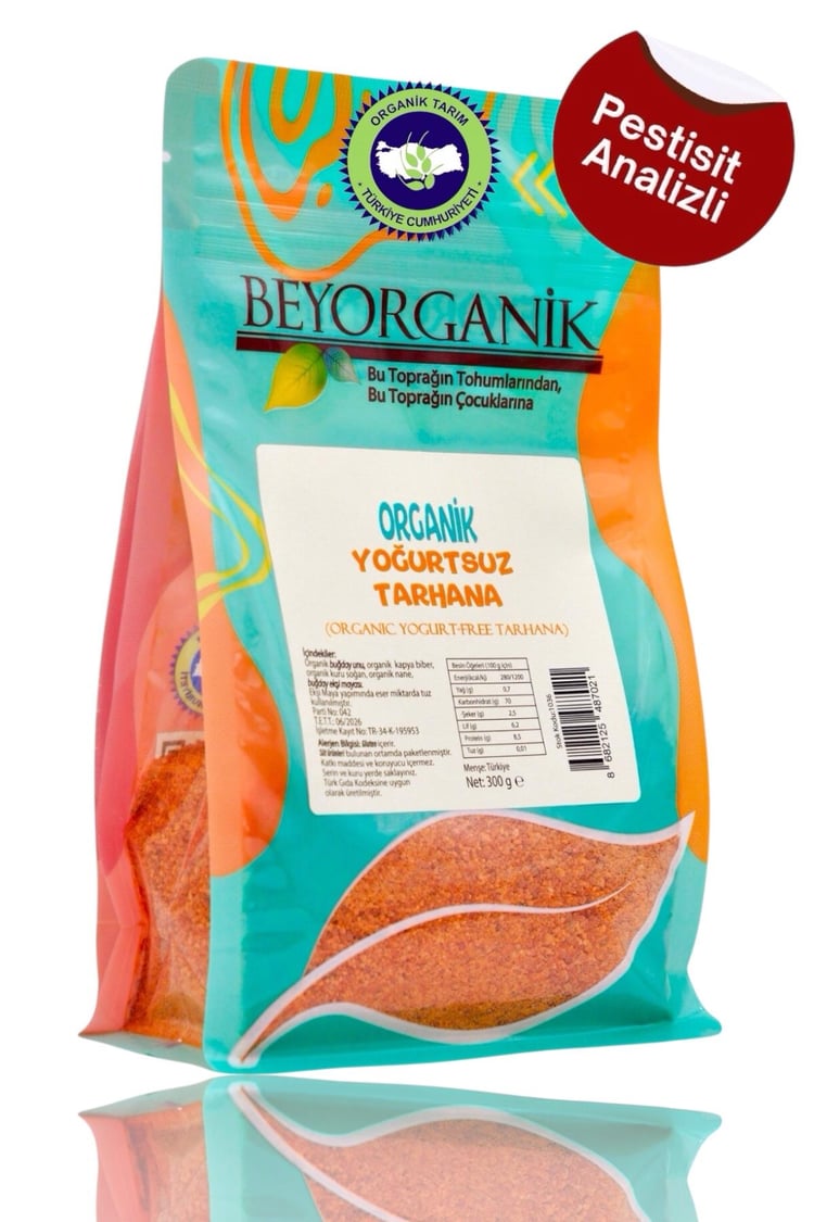 Organik Tarhana VEGAN Yoğurtsuz- 300gr     (PESTİSİT VE AFLATOKSİN ANALİZLİ) 