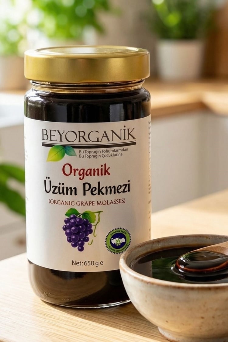Organik Üzüm Pekmezi 650gr (PESTİSİT ANALİZLİ)