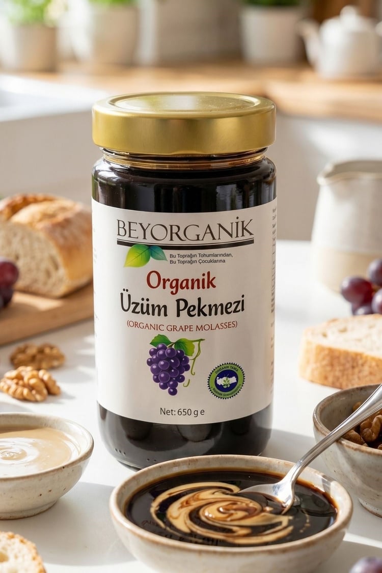 Organik Üzüm Pekmezi 650gr (PESTİSİT ANALİZLİ)