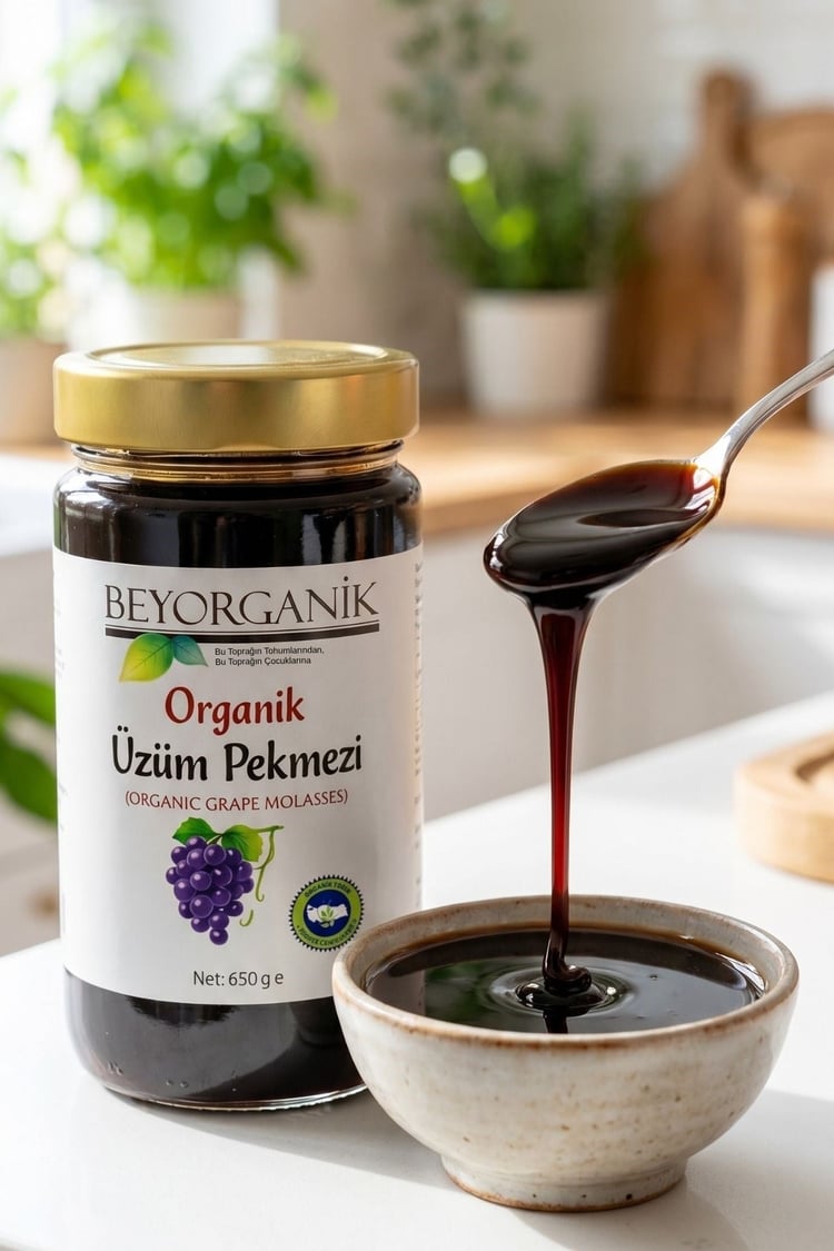 Organik Üzüm Pekmezi 650gr (PESTİSİT ANALİZLİ)