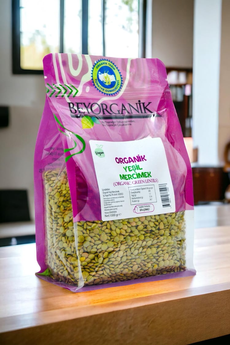 Organik Yeşil Mercimek 1kg