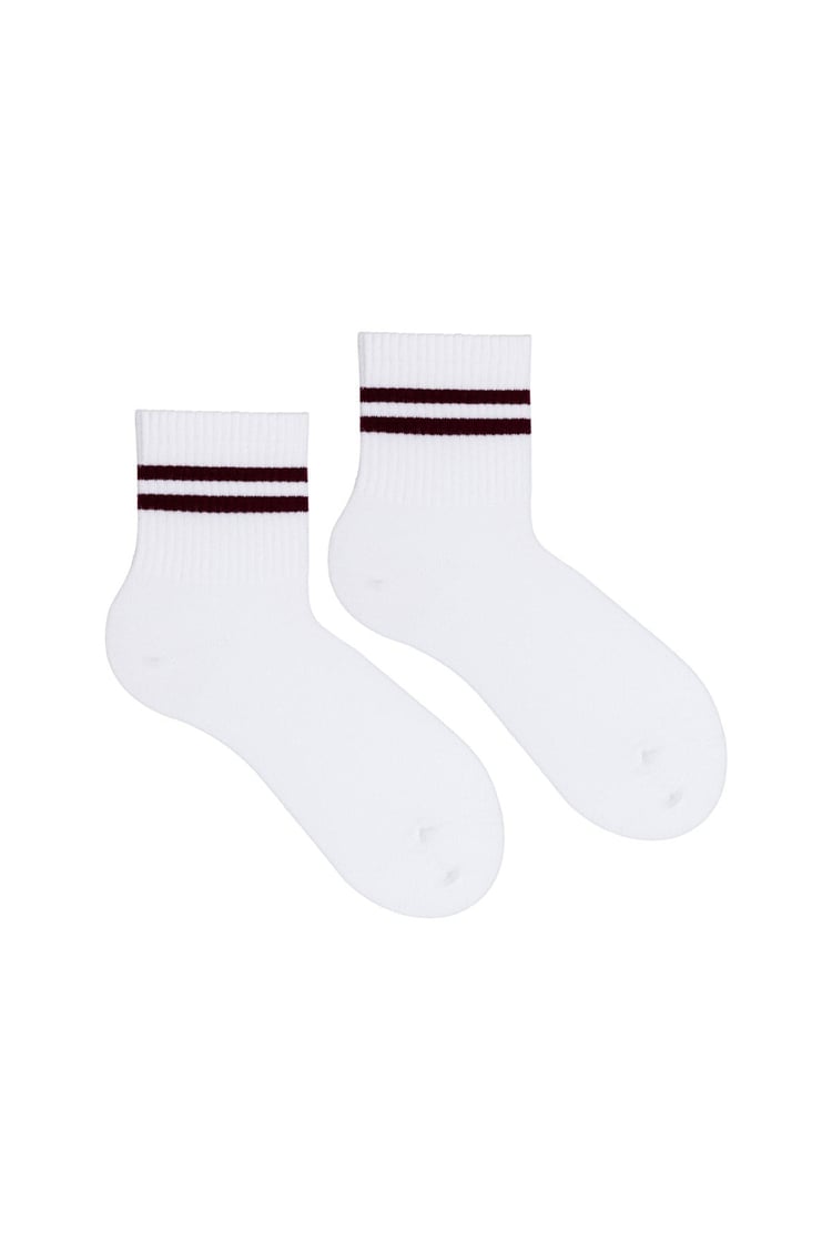 Kadın Sportif Çizgili Çorap