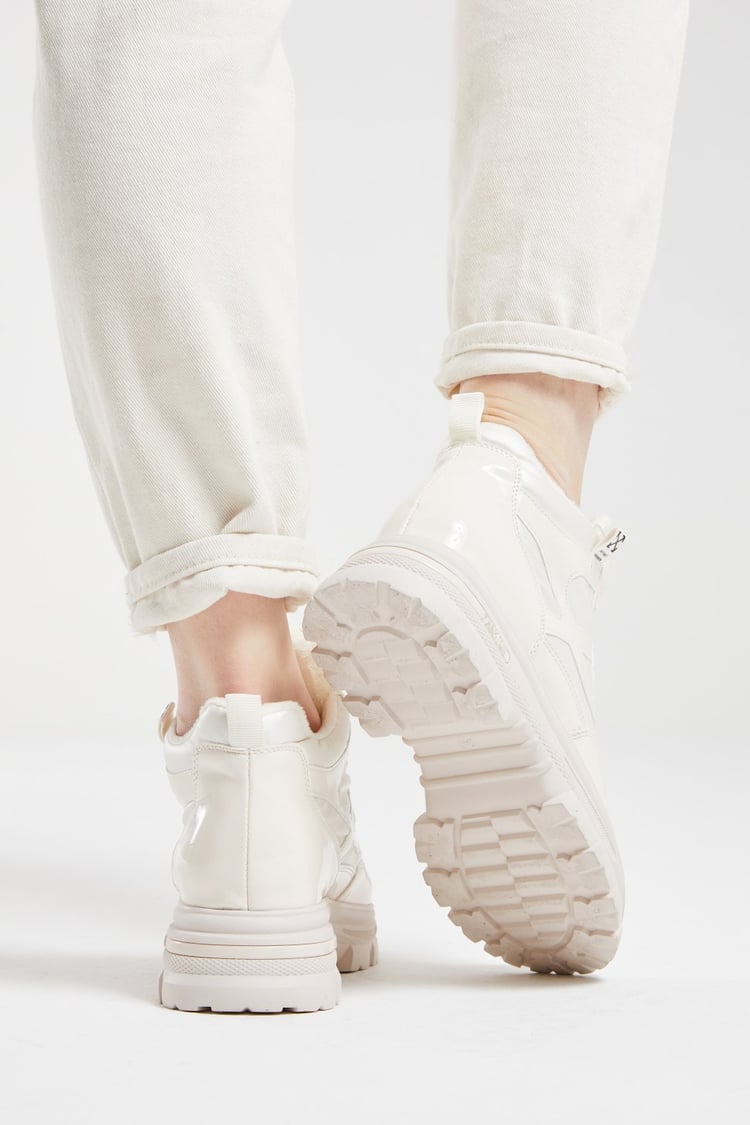Kadın Bağcıklı Sneaker BEJ