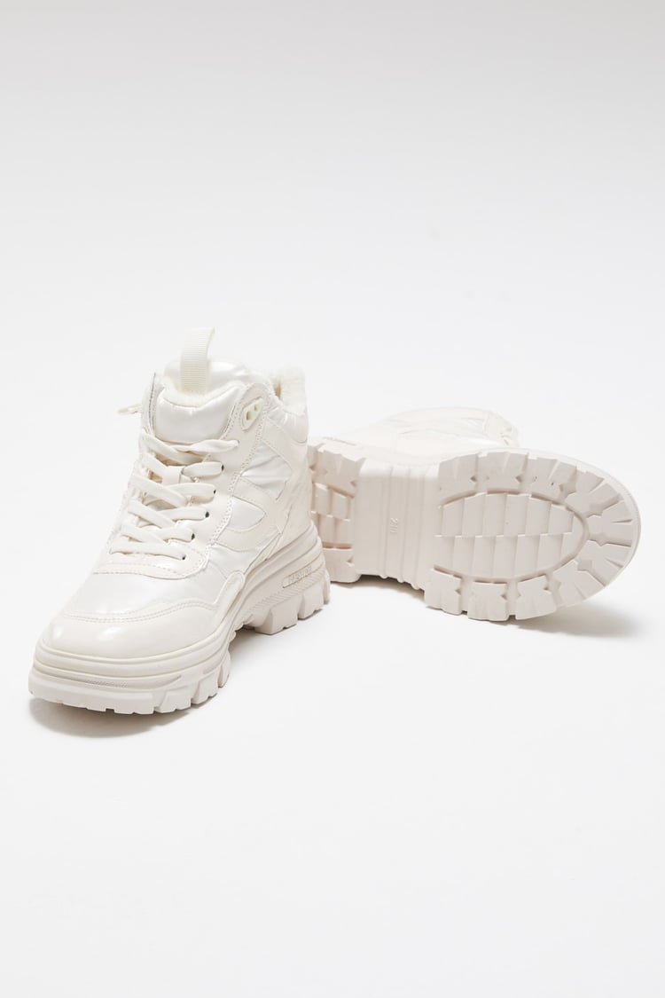 Kadın Bağcıklı Sneaker BEJ