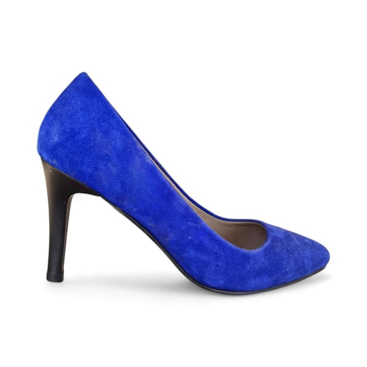 Kadın Hakiki Deri Stiletto Süet Mavi