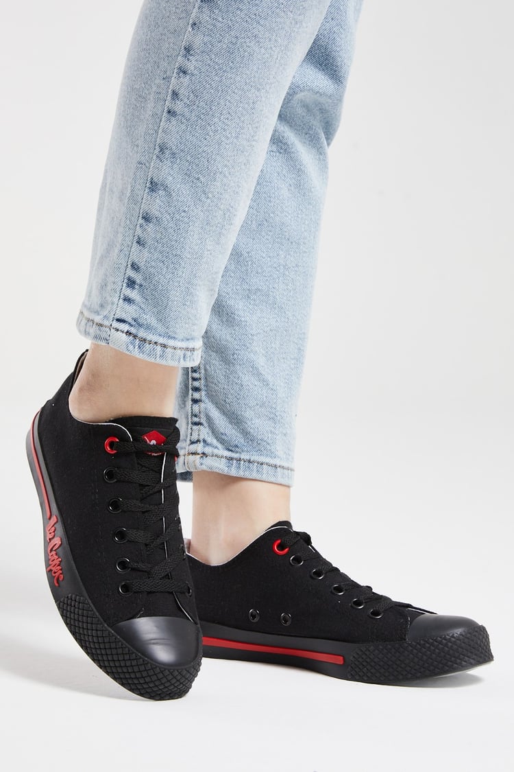 Kadın Lee Cooper Bez Spor Ayakkabı SİYAH