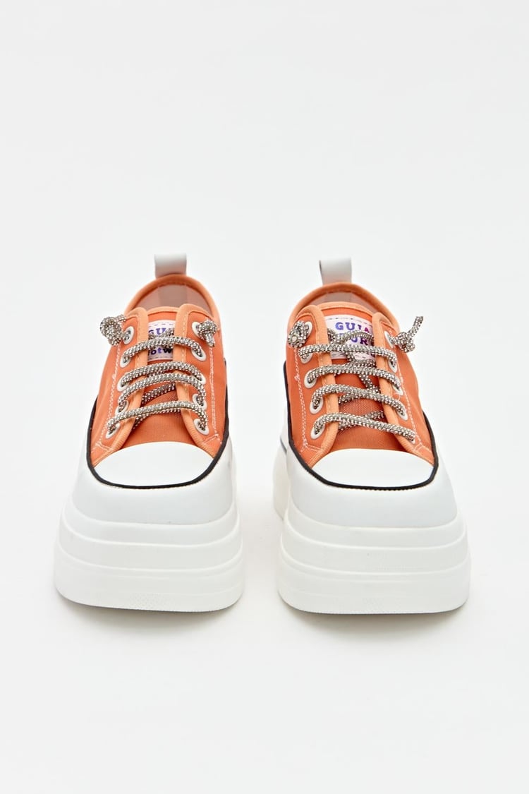 Kadın Yüksek Taban Bağcıklı Sneaker TURUNCU