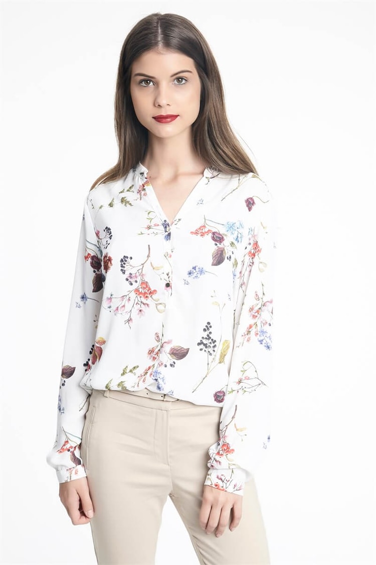 Floral Desenli Bluz