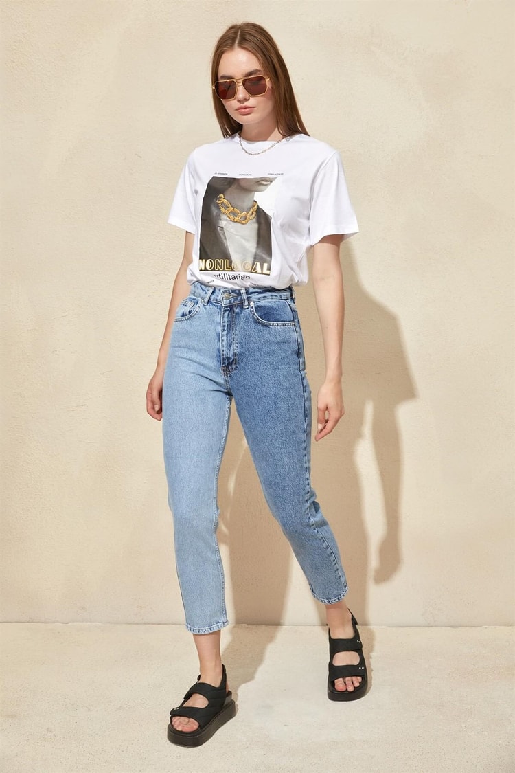 Açık Mavi Çift Renkli JeanST060S20046708