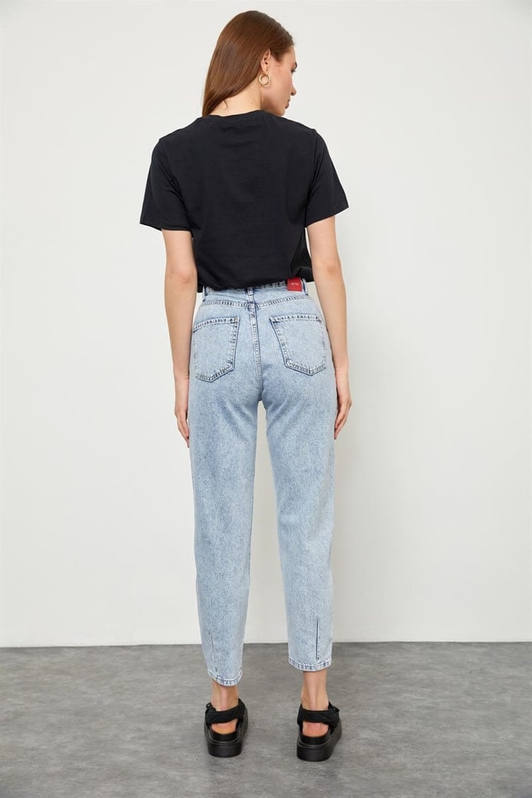 Açık Mavi Yüksek Bel Mom JeanST060S20046702