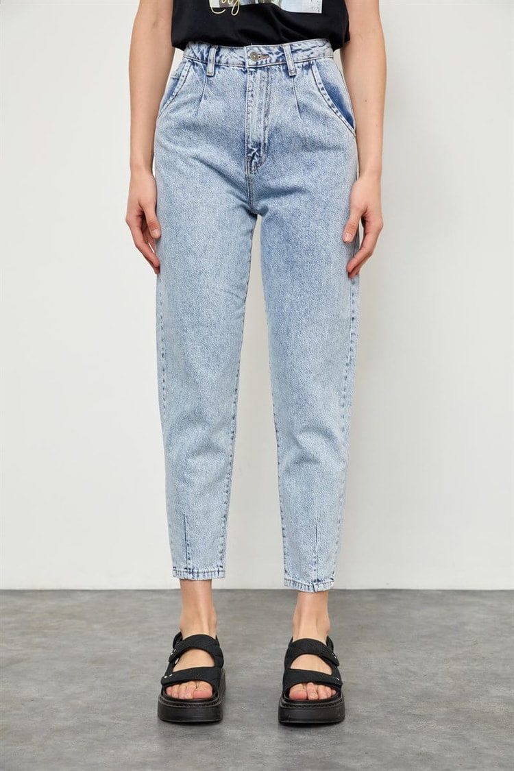 Açık Mavi Yüksek Bel Mom JeanST060S20046702
