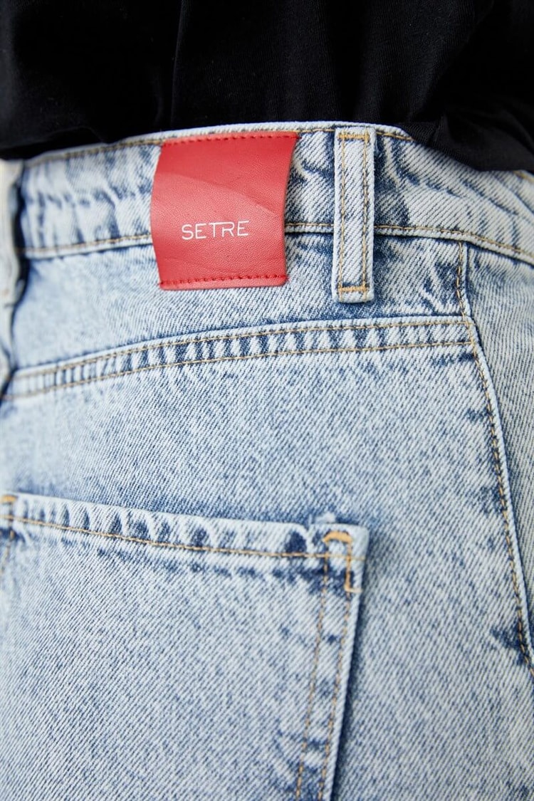 Açık Mavi Yüksek Bel Mom JeanST060S20046702