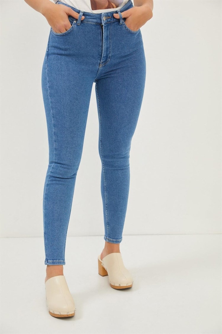 Açık Mavi Yüksek Bel Skinny JeanST060S31682002