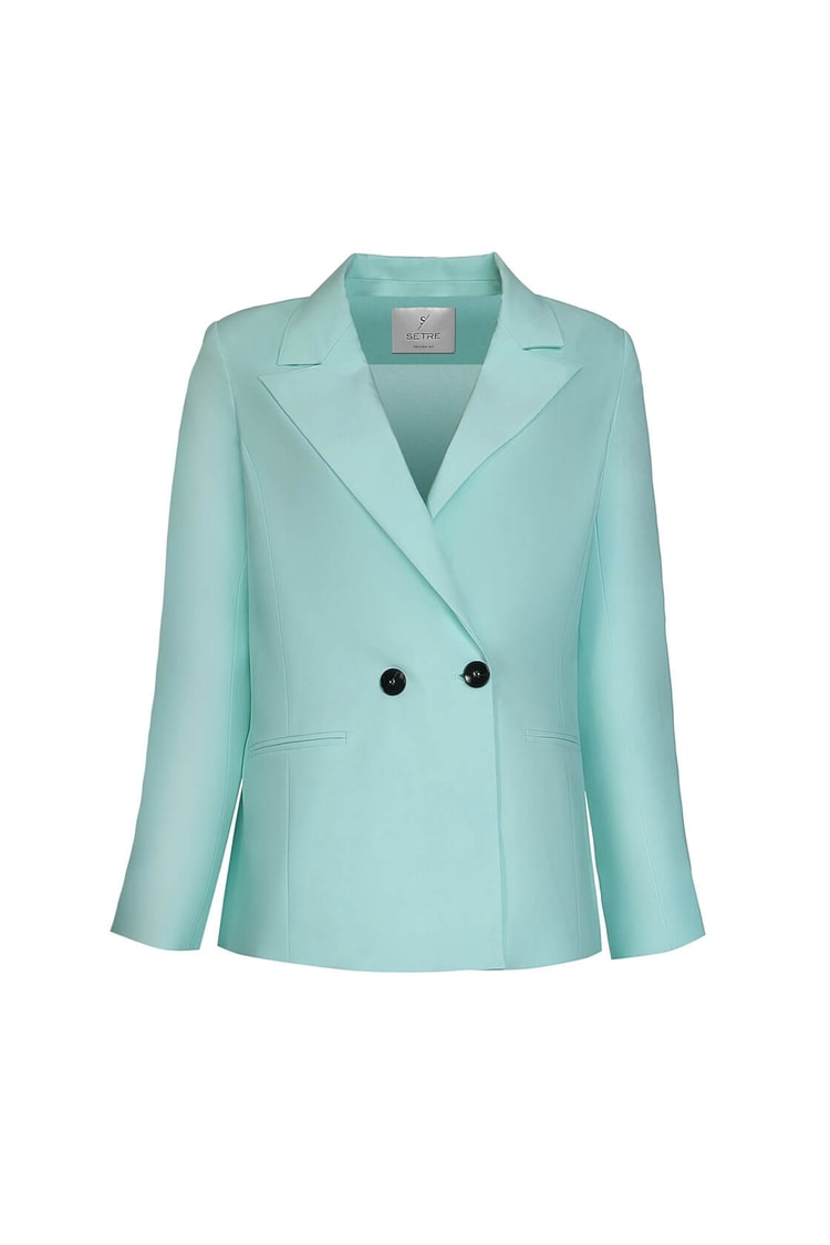 Açık Mint  Kruvaze Uzun Kol Blazer CeketST050S9014401