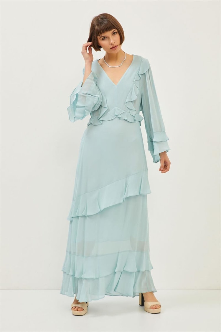 Aqua Maxi Boy Fırfırlı ElbiseST060S40123403
