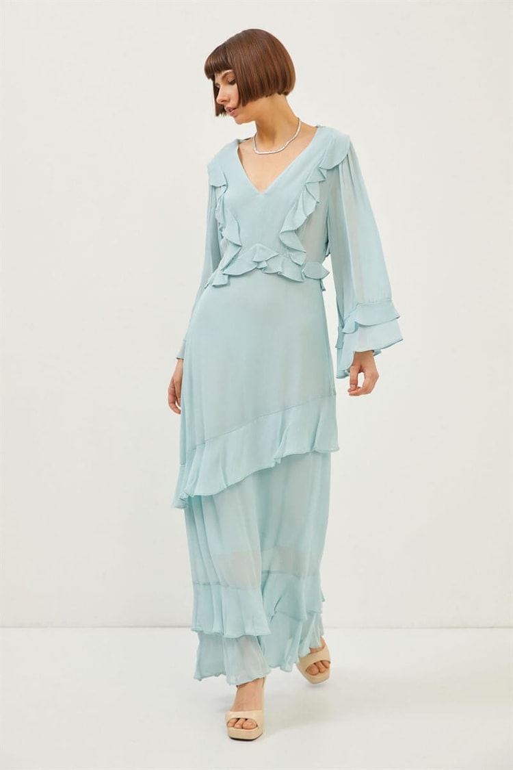 Aqua Maxi Boy Fırfırlı ElbiseST060S40123403