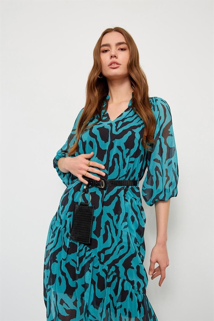 Atlantis Kemerli Zebra Desen ElbiseST060S40107502