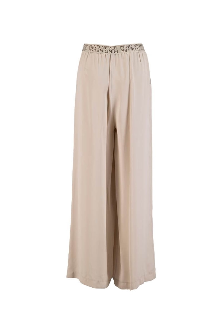 Bej Beli Lastik Detaylı Bluz Palazzo Pantolon TakımST060S30762002
