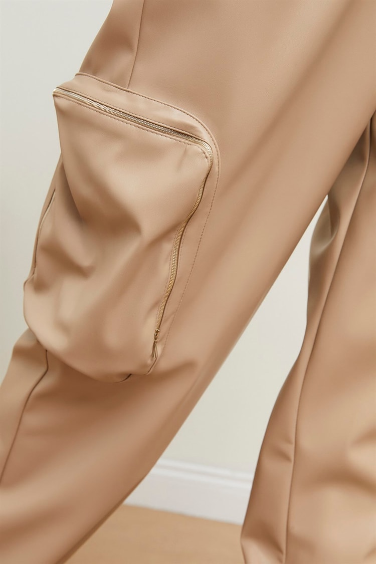 Bej Beli Lastikli Jogger PantolonST050W2038801