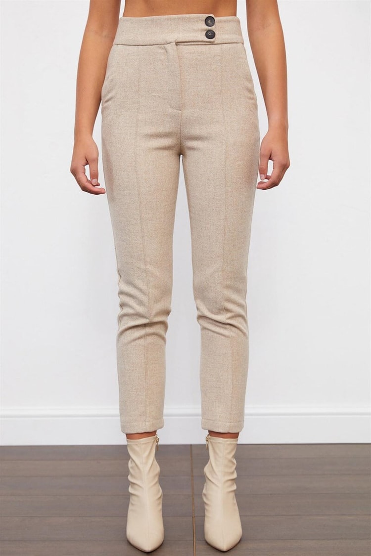 Bej Kemerli Ceket Pantolon TakımST060W90283002