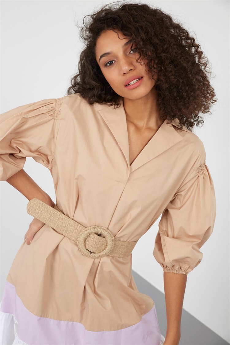 Bej-Lila ElbiseST050S4042601