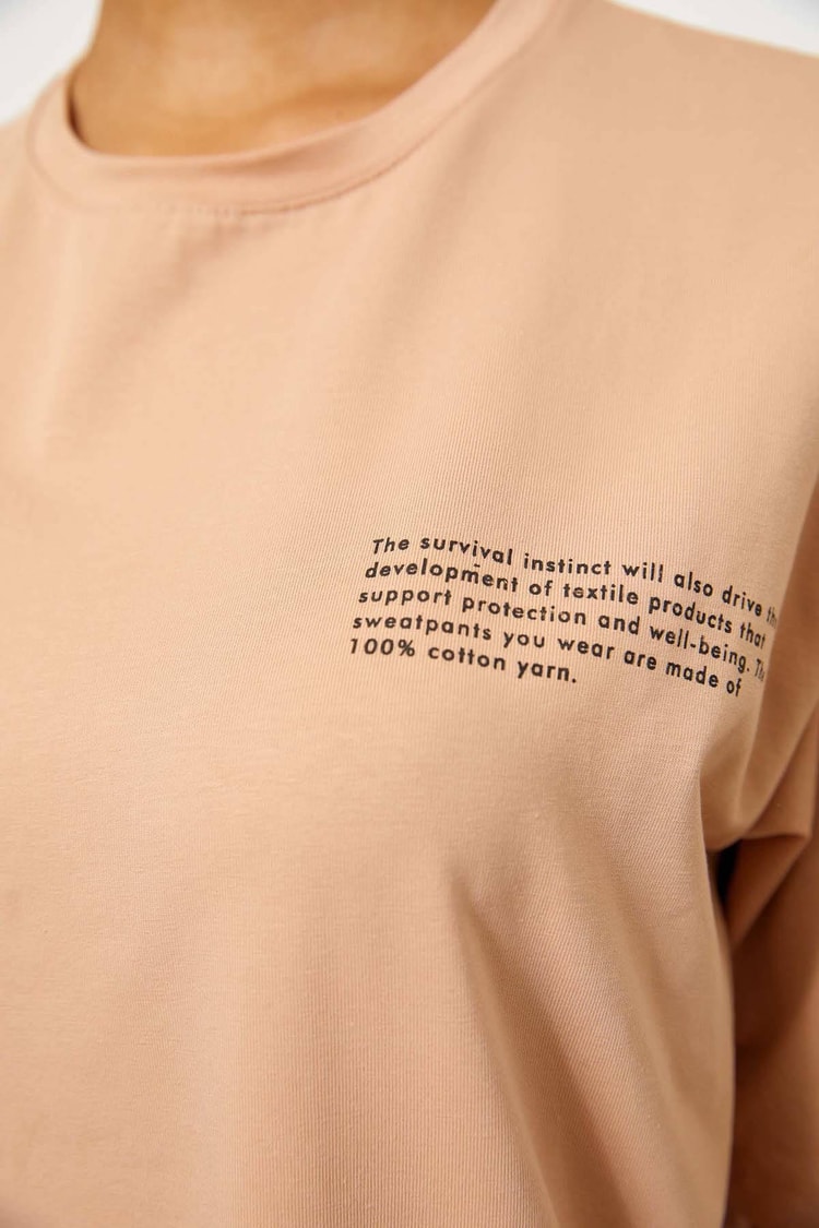 Bej T-Shirt Bisikletçi Tayt TakımST060S83102001