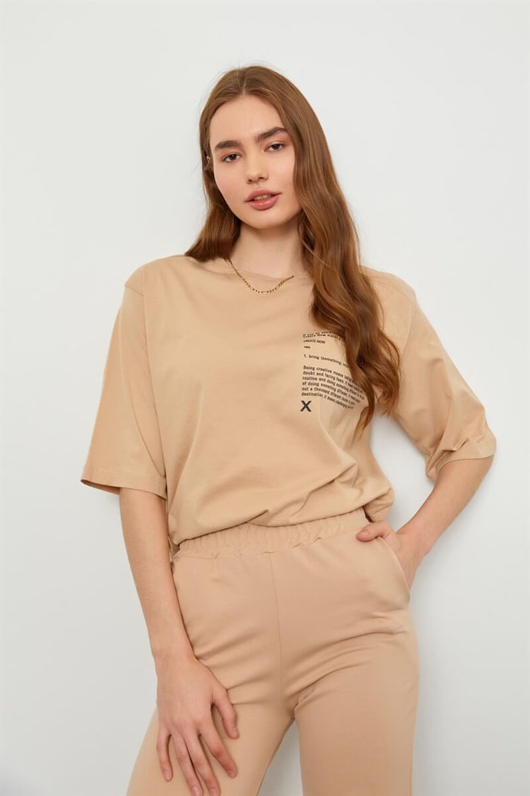 Bej T-Shirt Eşofman Altı TakımST060S60090001