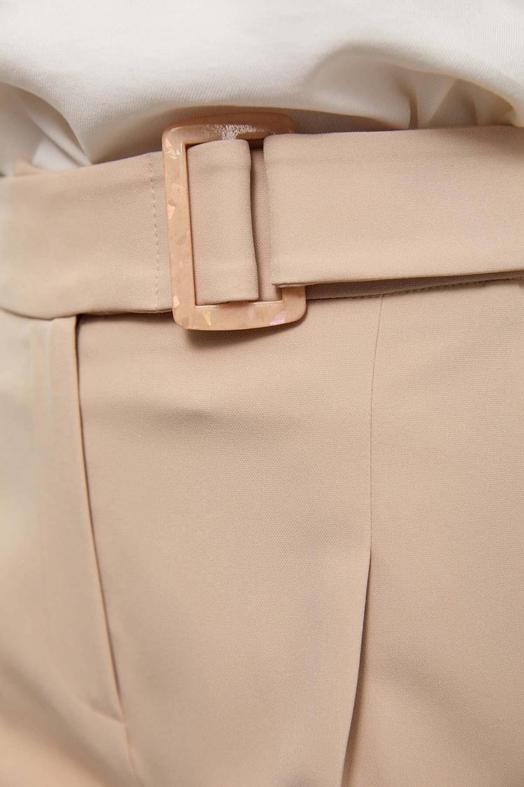 Bej Toka Detaylı Kumaş PantolonST060S20491001