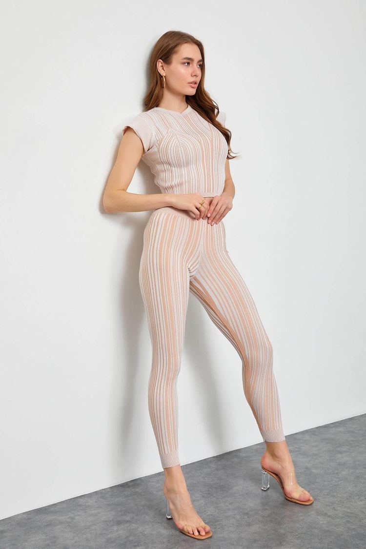 Bej Triko Bluz Pantolon TakımST060S94097002