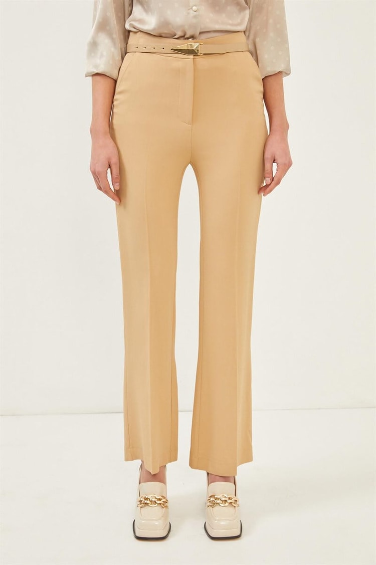 Bej Yüksek Bel Kumaş PantolonST060S20556001
