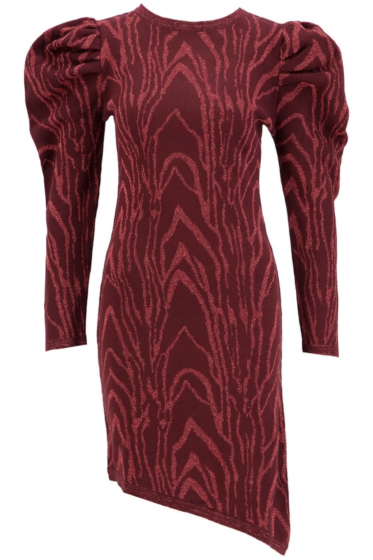 Bordo Bisiklet Yaka Triko ElbiseST060W9411301
