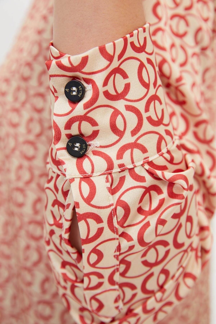 Bordo Geometrik Desen GömlekST060W55215002