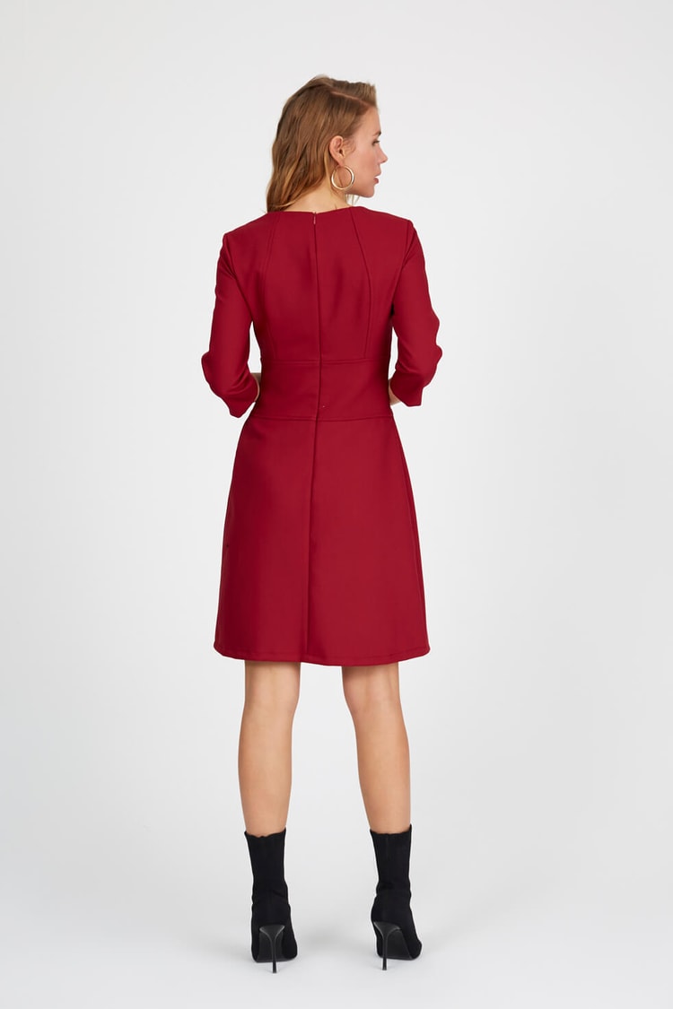 Bordo Truvakar Kol Midi ElbiseST050W4061401