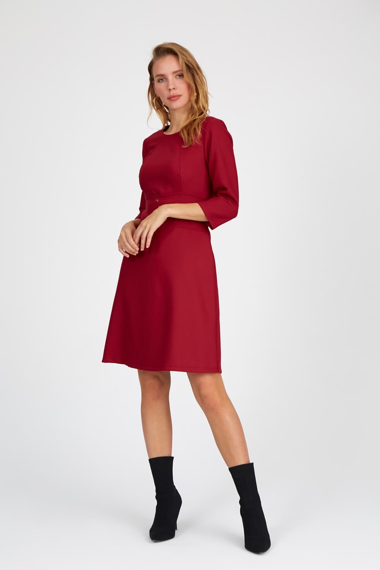 Bordo Truvakar Kol Midi ElbiseST050W4061401