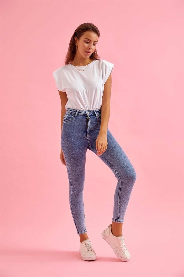 Buz Mavisi Yüksek Bel Skinny JeanST060S20467004