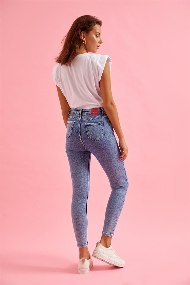 Buz Mavisi Yüksek Bel Skinny JeanST060S20467004