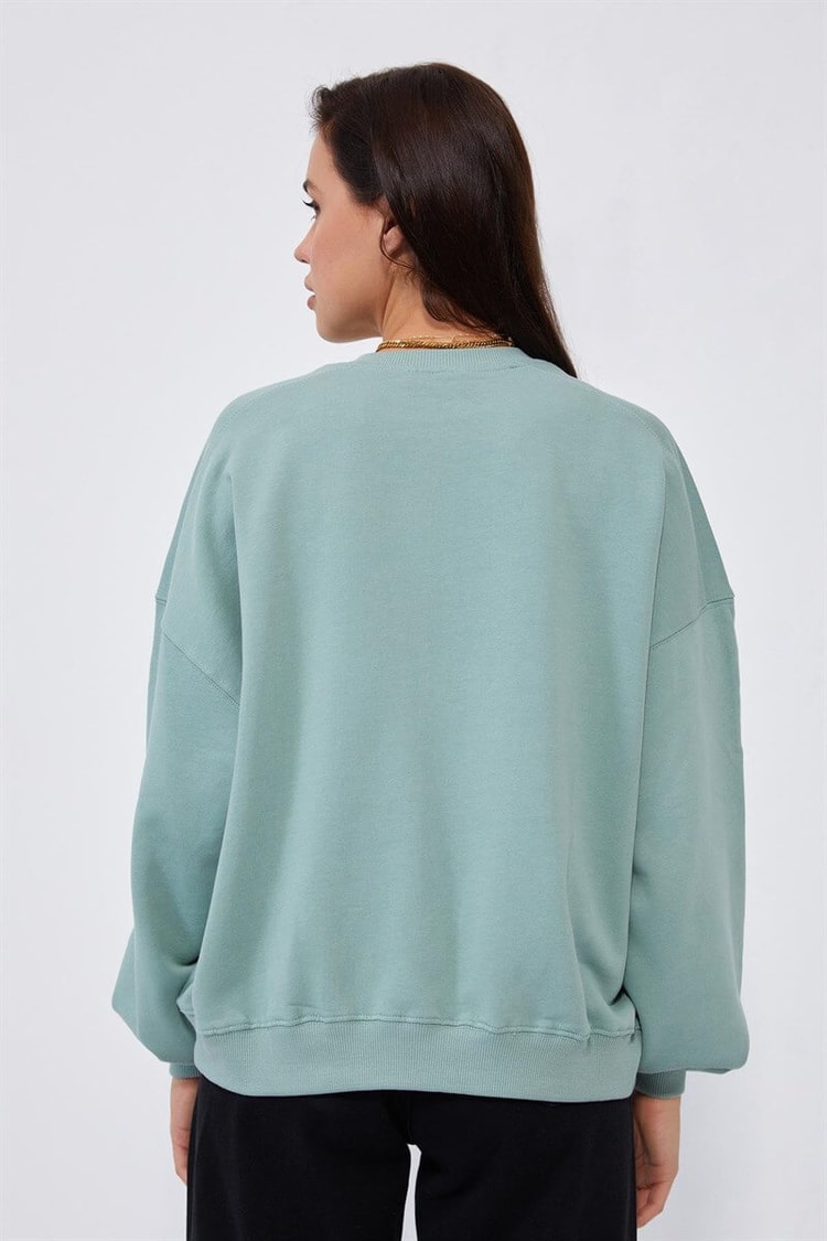 Çağla Bisiklet Yaka Oversize S-ShirtST040W72011004