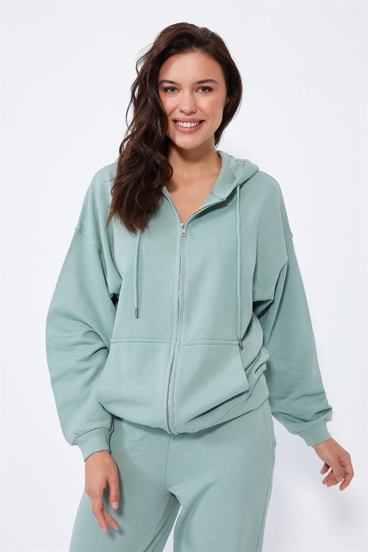 Çağla Fermuarlı Sweatshirt Eşofman TakımıST060W82163001