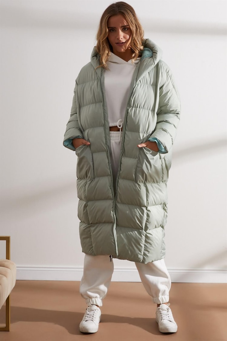 Çağla Kapüşonlu Uzun Puffer MontST050W6411401