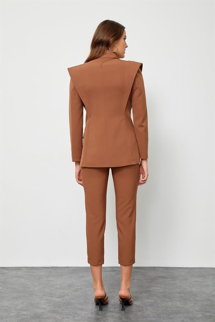 Camel Sivri Omuzlu Ceket Pantolon TakımST050S6006801
