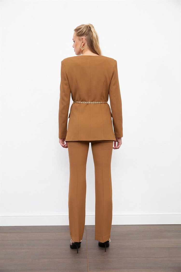 Camel Zincir Kemerli Ceket Pantolon TakımST060W90303002
