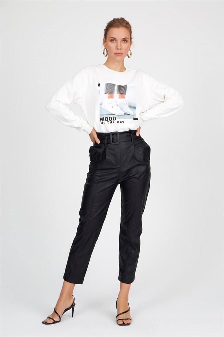 Ekru - Uzun Kol S-ShirtST050W7202501